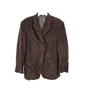 Mazzoni Super Corduroy Sport Coat Mens 42R Brown Single Breasted Ventless Blazer